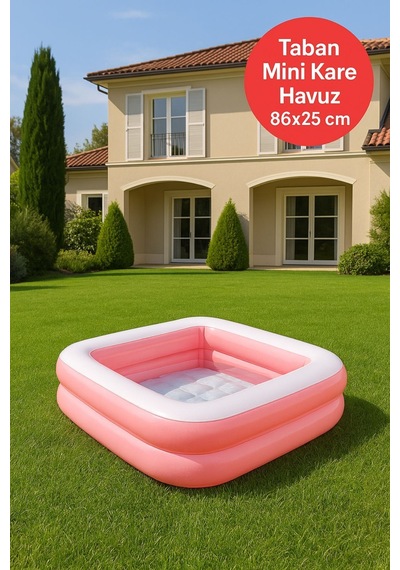 Yaz Serinliği Kare Çocuk Havuzu 86x25 Pembe