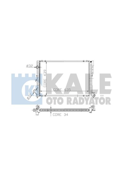 KALE OTO Radyatör 0529291AB Su Radyatörü Laguna I 1.8 2.0 16V N7Q Ac 1 Sıra Alb 635X441X47