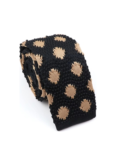 Omark Cotton Golden Snow Örme Kravat Siyah