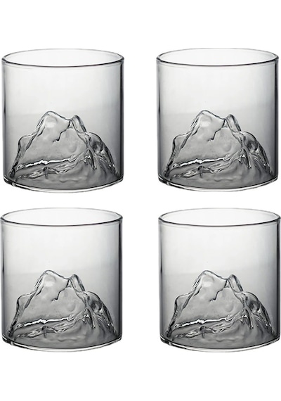 Buzdağı Görünümlü Viski Shot Bardağı 4lü Set