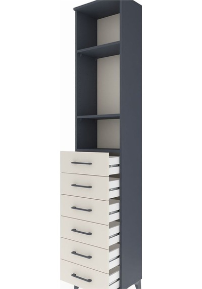 Arges Dolap 3 Raflı 6 Çekmeceli 44x30x221 Antrasit-aytaşı Antrasit Arges Dolap 3 Raflı 6 Çekmeceli 44x30x221 Antrasit-aytaşı Antrasit