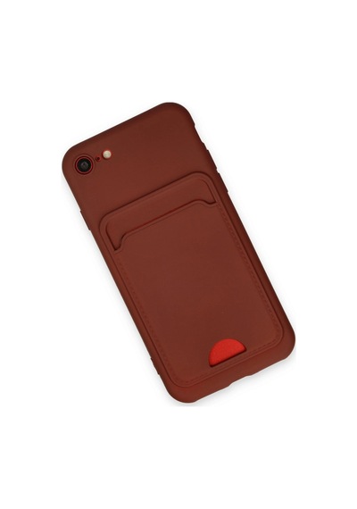 iPhone Uyumlu 7 Kılıf Kelvin Kartvizitli Silikon - Bordo
