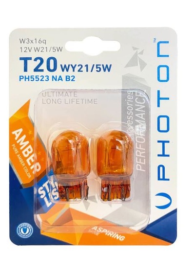 Photon T20 21/5w 12v Çift Devre Natürel Amber Ph5523 Na B2