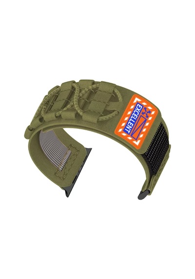 Apple Uyumlu  Watch  7 8 41mm Redclick Krd-112 Orbital Örgülü Halat Tasarımlı Naylon Kumaş Hasır Kordon
