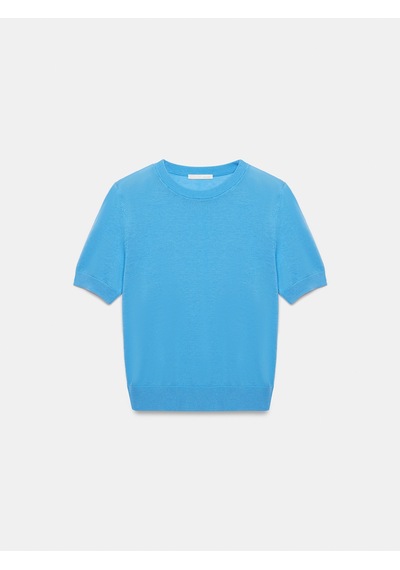 Dilvin 10872 Lyocell Karışımlı Minimal Bluz-turkuaz