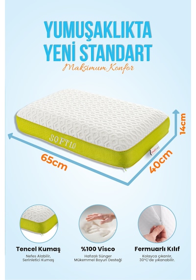 Viscofoam Ergofoam Galaxy Motion Ortopedik Yastık Yumuşak Visco Yastık Soft 1.0