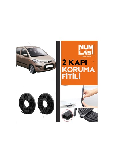 Hyundai İ10 2007-2012 İki Kapı Koruma Fitili Siyah Renk Numlas-a Kalite-nm2868