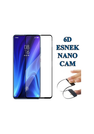 Xiaomi Mi 9T 6D Full Nano Kırılmaz Cam Ekran Koruyucu Plastik Ve