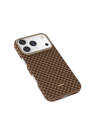 Apple Uyumlu iPhone 17 Pro Max Kılıf M-safe Şarjlı Raptic Aramid Skin Origin Serisi Kapak Kahverengi