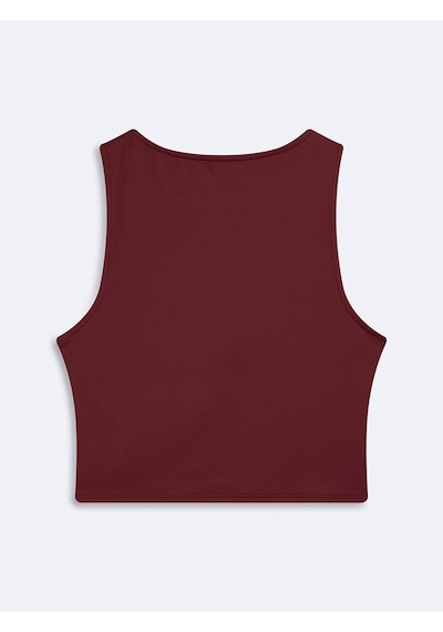 LTB Slım Fit Kolsuz Üst Bordo Atlet Kırmızı