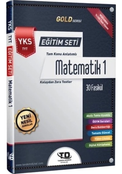 Gold Serisi Matematik 1 Yks Tyt 30 Fasikül Eğitim Seti