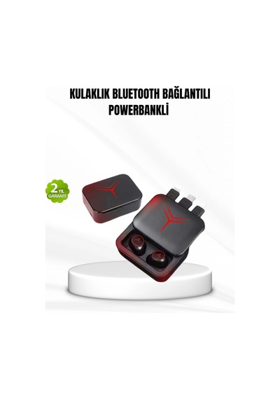 Mey İthalat Bluetooth Powerbank Kulaklık Kablosuz, Uzun Pil Ömrü, Dokunmatik Ve Yüksek Ses Kalitesi Diğer