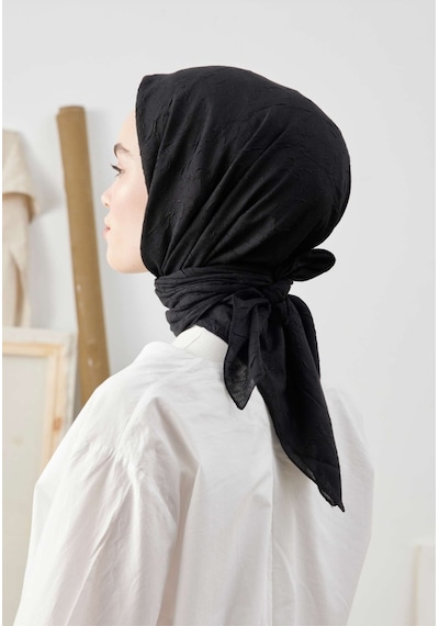 Bambu Kraş Eşarp Tesettür Giyim, Hafif, Rahat, Şık, Yüksek Kalite, Hijab, Scarf, Shawl Siyah
