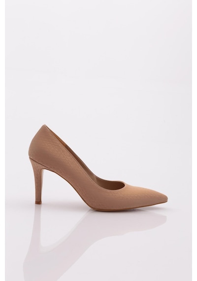 Dgn 1002 Kadin Topuklu Stiletto Ayakkabi 1002-2453-R15044 Ten