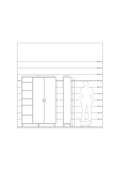 Arges Dolap 7 Raflı 2 Kapaklı Tek Askılı 132x30x195 Çam-çam/çam Atlas Çam/atlas Çam Arges Dolap 7 Raflı 2 Kapaklı Tek Askılı 132x30x195 Çam-çam/çam Atlas Çam/atlas Çam