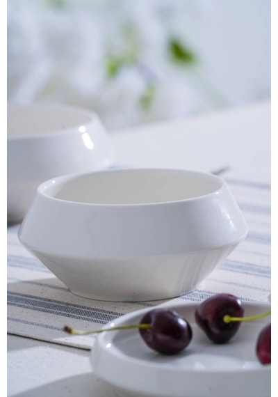 Acar Rumi Yuvarlak Kase - 14 Cm Beyaz
