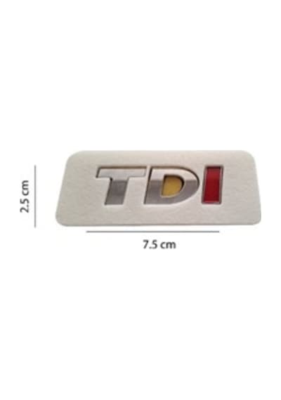 Volkswagen Uyumlu Tdı 2.5 7.5 Cm Krom Yazı I Kırmızı