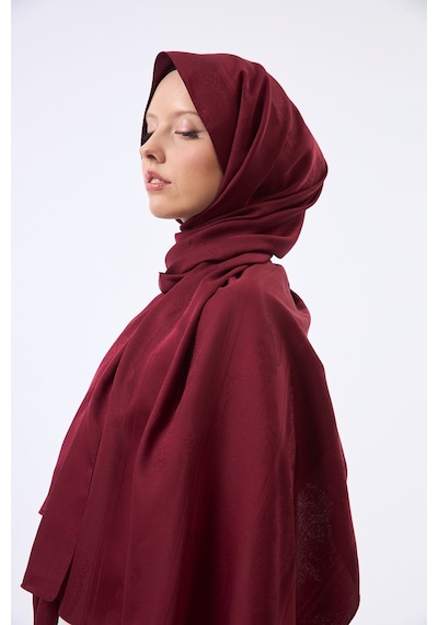 Mirsoy Scarf Zerafet Desen Şal Bordo