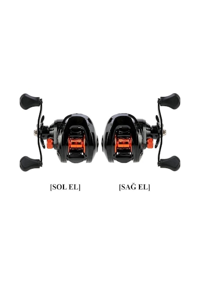 Valkyrie As200 6.3.1 9 8kg Baitcasting Çıkrık Olta Motoru - Sol El - Carbon Body - Hızlı Sarım - 9 Kademe Manyetik Fren