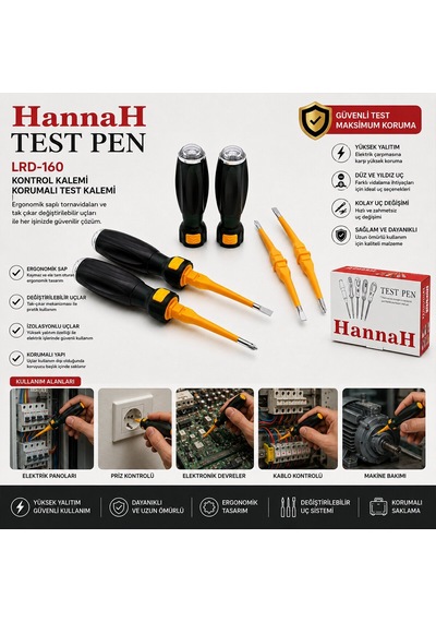 Eltaş Lrd-160 Kontrol Kalemi Ve Tornavida - 2'si 1 Arada Düz Ve Yıldız Uçlu- 18'li Paket Diğer