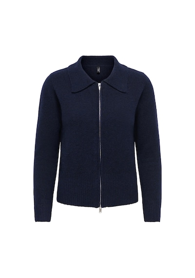 Only Kadın Onlmacey Polo Yaka Fermuarlı Yün Hırka 15382508 Lacivert