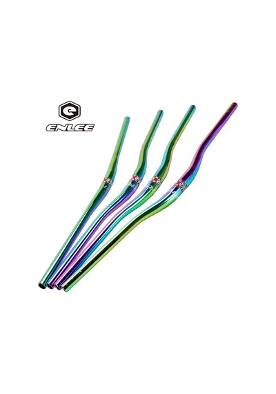 Enlee K05 Low Rıser Alüminyum Gidon 31,8mm 800/25mm Rainbow Siyah