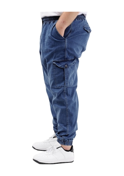 Mode Xl Büyük Beden Erkek Kot Jogger Kargo Cepli Toronto 23917 Mavi Mavi