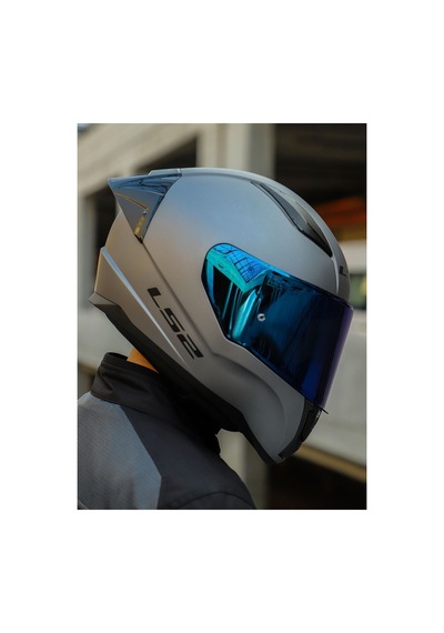 Rapıd 2 Race Mat Tıtanıum Kask Gökkuşagı Camlı + Spoiler Mat Titanium
