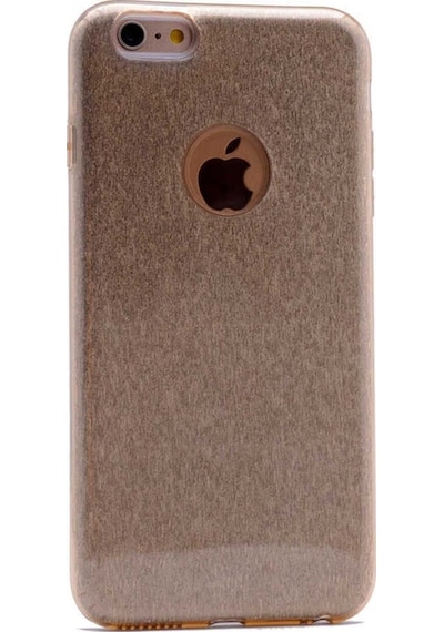 Apple Uyumlu iPhone 7 Plus Kılıf Zore Shining Silikon Gold