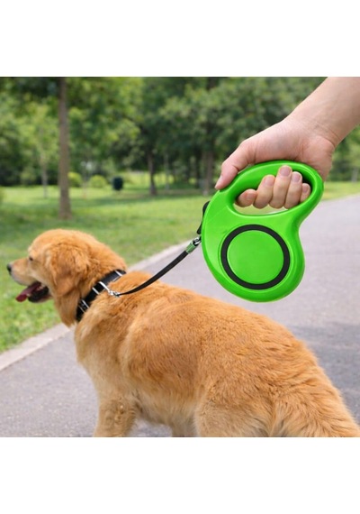 5 Metre Otomatik Geri Sarımlı Köpek Gezdirme Tasması, Dayanıklı Retractable Pet Leash, Ergonomik Kaymaz Tutma Sapı, Güçlü Metal Klips, Küçük Orta Irk Evcil Hayvanlar İçin Yeşil Diğer