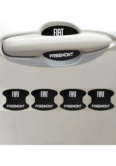 Fiat Freemont İç Kapı Kollarına Özel Karbon Çizik Önleyici Folyo İle Şıklık Ve Koruma Freemont Yazılı 4 Adet