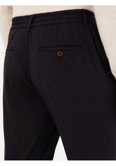 Cacharel Lacivert Carrot Fit Kanvas Pantolon