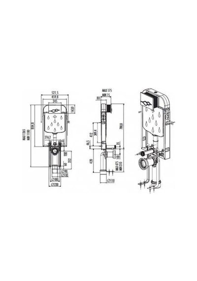 Creavit Gömme Rezervuar Gr5001 + Mat Buton + Ac50l Stop Valf + Cr