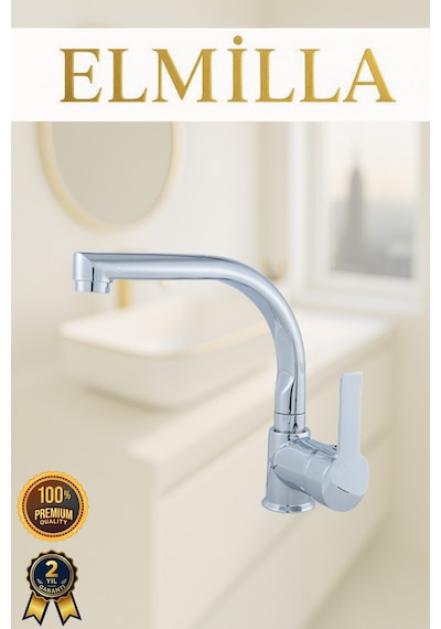 Krom Armut Delta Kol Balık Sırtı Borulu Banyo Lavabo Bataryası Çeşmesi Musluğu Çift Su Girişli