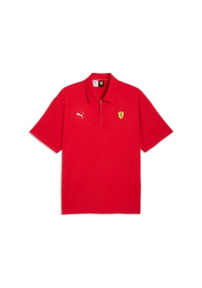 Puma Ferrarı Cloudspun Polo Erkek Günlük Polo Tişört 63424702 Kırmızı