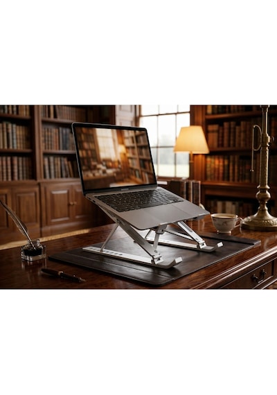 Alüminyum Ayarlanabilir Laptop Standı Ergonomik Notebook Yükseltici Soğutucu Katlanabilir