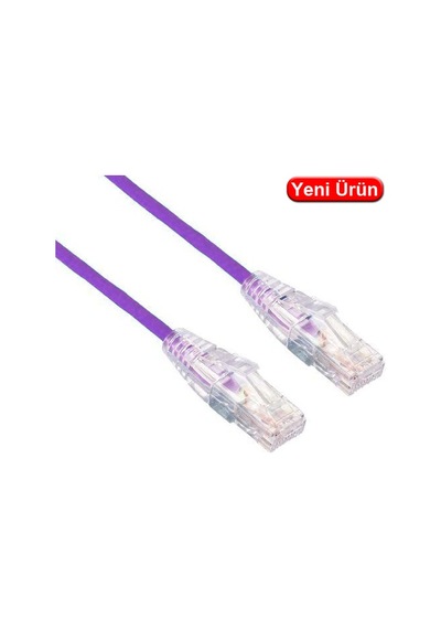 Lınkomm E34395 0.15 Mt. Cat6a 28awg 10gb 500mhz Utp Mor Patch Kablo