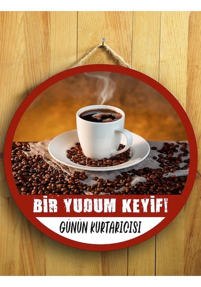 Mayeka Cafeler Restoranlar Kahveciler İçin Kahve Duvar Kapı Tablo Ahşap Askılı Pano Tabela