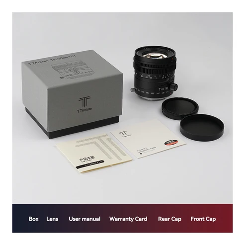Ttartisan Tilt 50mm F1.4 Lens Sony E, Siyah