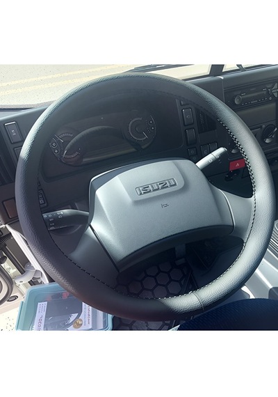 Dikişli Direksiyon Kılıfı Siyah Deri Siyah Dikişli Isuzu Npr 10 Long İcin Renkli