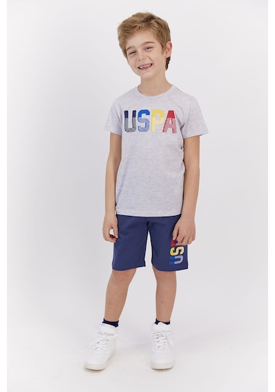 U S Polo Assn Lisanslı Karmelanj Genç Erkek Bermuda Takım