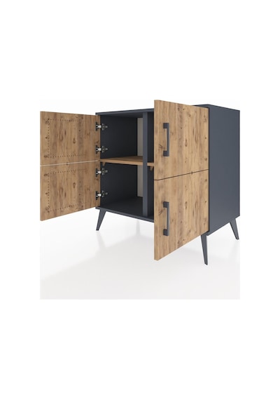 Hyperion Şifonyer 2 Raflı 4 Kapaklı 88x44x80 Antrasit-çam Çam Hyperion Şifonyer 2 Raflı 4 Kapaklı 88x44x80 Antrasit-çam Çam