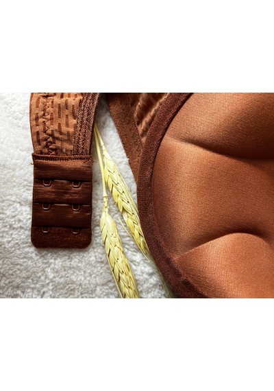 Mistirik Blera Model Push Up Destekli Extra Dolgu Detaylı Kaplı Doublu Premium Günlük Büstiyer Bakır Renk Bakır