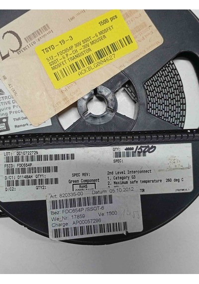 512-fdc654p 30v Ssot-6 Mosfet Ssot-6 P-ch -30v Mouser Mosfet Transistör 46 Adet