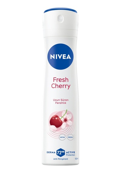 5 Adet Nivea Kadın Sprey Deodorant Fresh Cherry 150 Ml