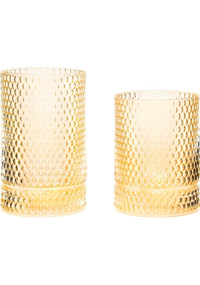 Amber Diamond Cam Vazo/mumluk 14 Cm