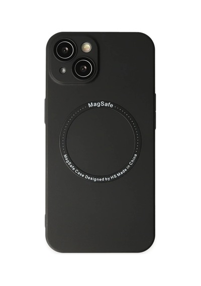 Apple Uyumlu iPhone 14 Plus Kılıf Jack Magneticsafe Lens Silikon - Siyah 0.2M-Çok Renkli
