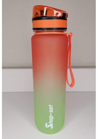 Shop-Set 1000 Ml Tritan Motivasyonlu Su Matarası (Turuncu - Neon