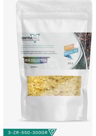 Ventrawall Sarı Renkli Doğal Mineralli Taş 3-Zr-550-300Gr