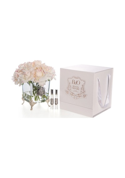 Pirinç Ayaklı Cam Silver 13 Gül Luxury Home Perfume Rose